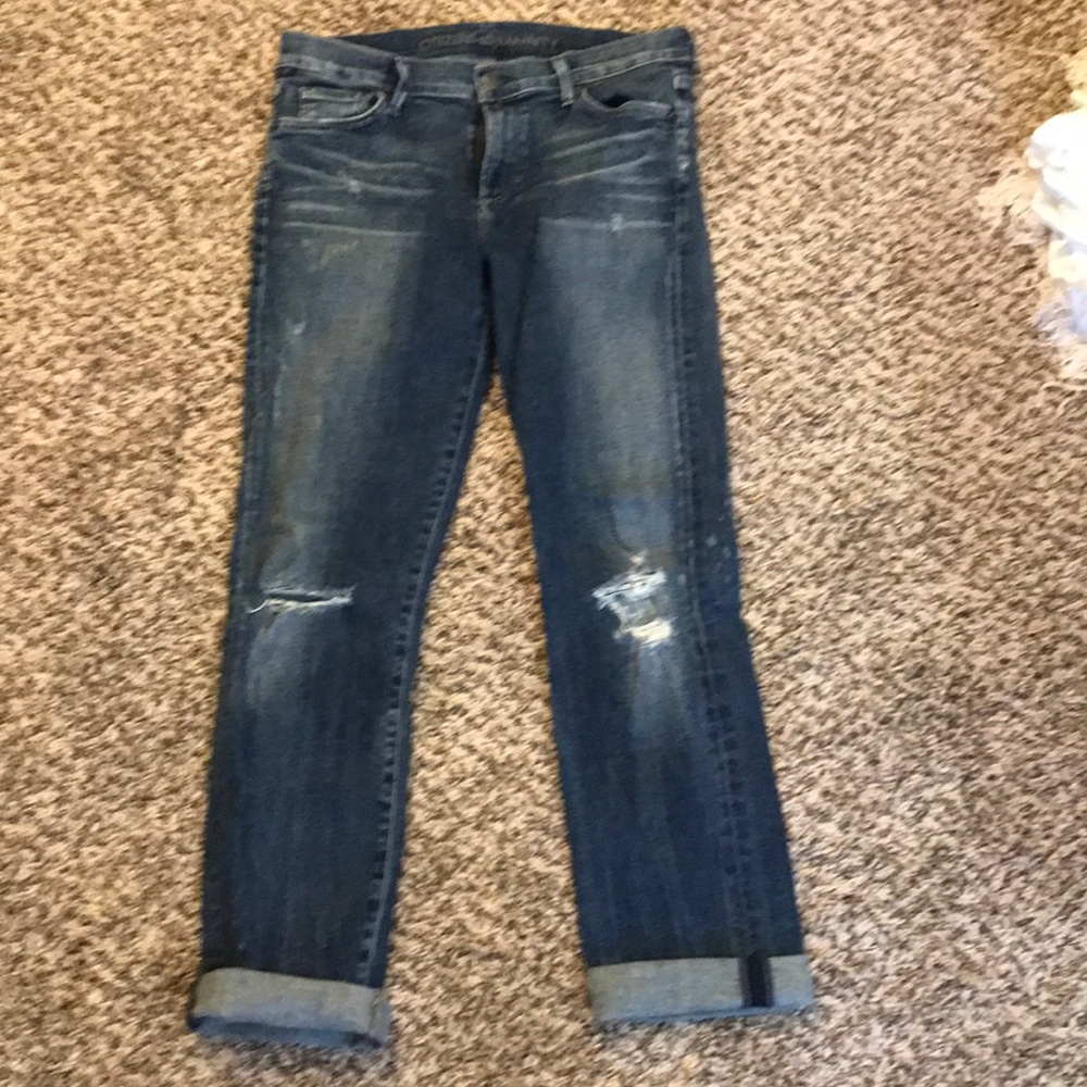 Citizens of Humanity distressed jeans.